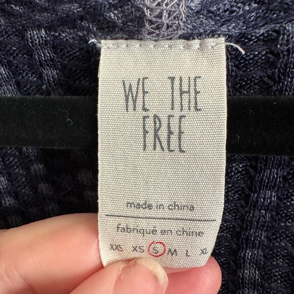 FREE PEOPLE | Purple Wildcat Thermal Waffle Knit, crossover cowl Neck | Small - Picture 5 of 7